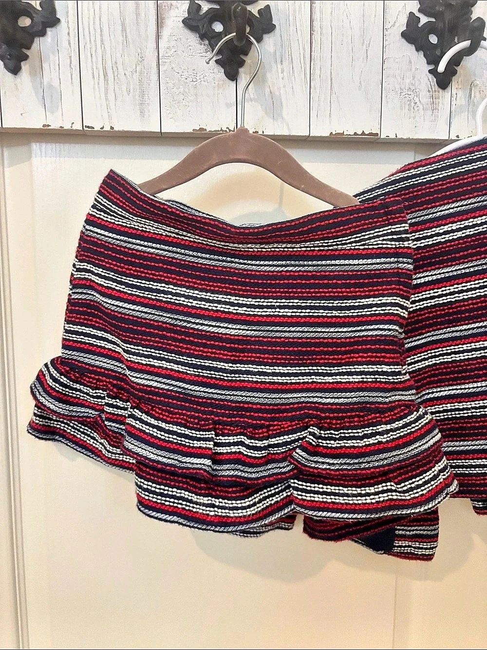 Janie and Jack Girls Size 6 Striped Jacket & Ruffle skirt 6t